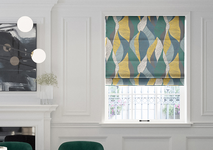 Anthurium, Teal - Roman Blind - Image 3